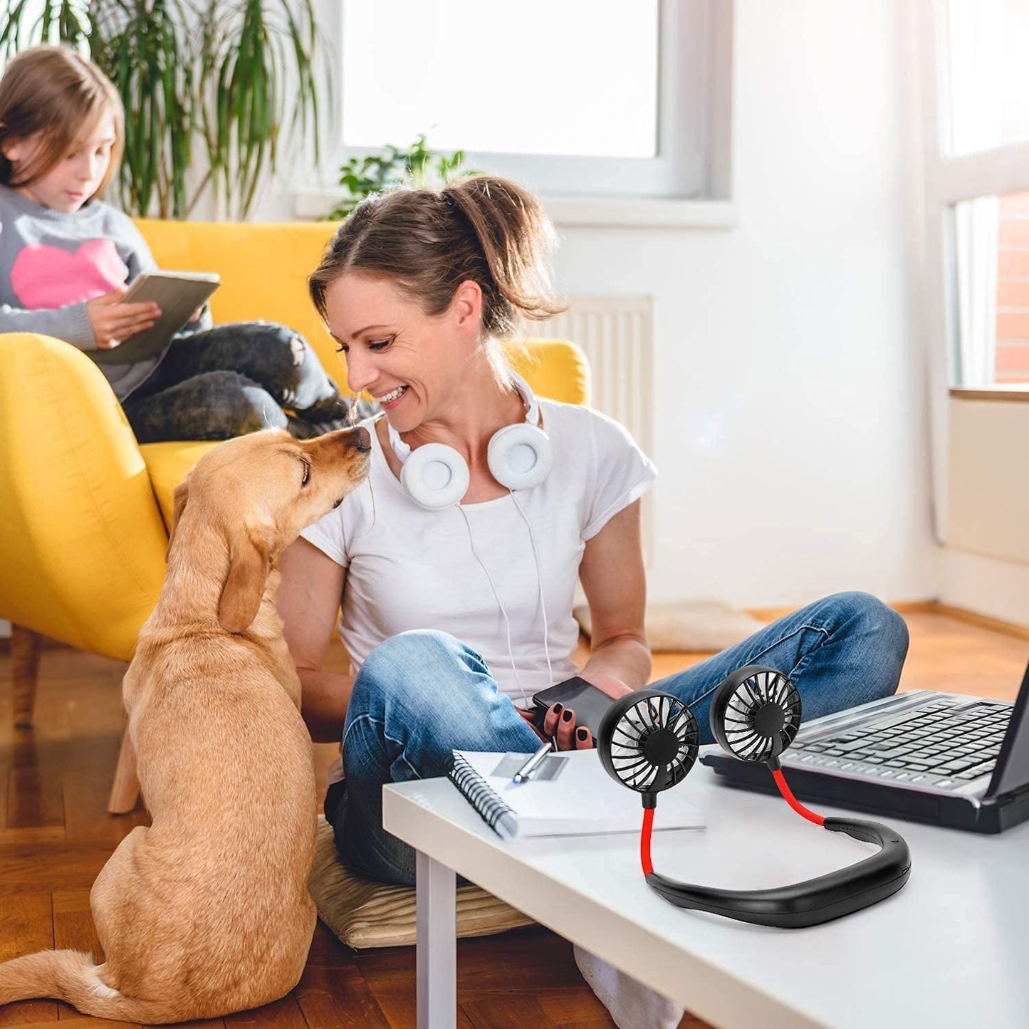 Portable Hanging Neck Fan, Hands-Free