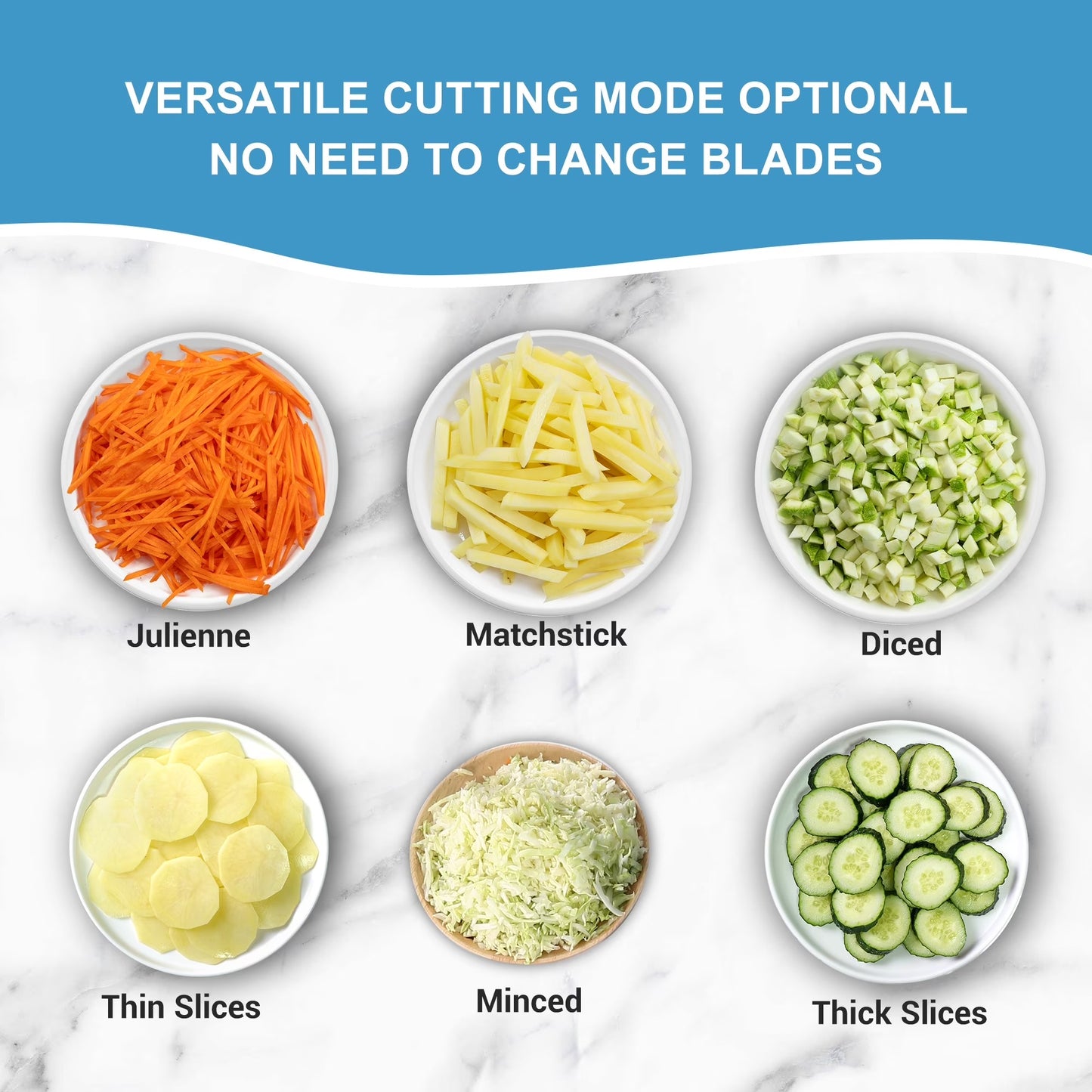 Multi-Blade Vegetable Slicer and Food Chopper