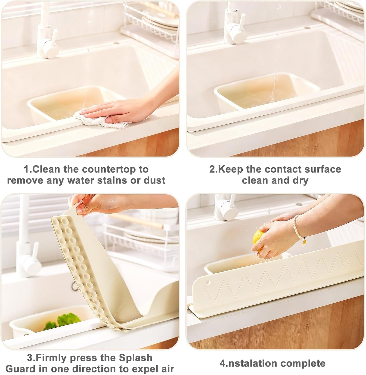 Silicone Sink Splash Guard Set