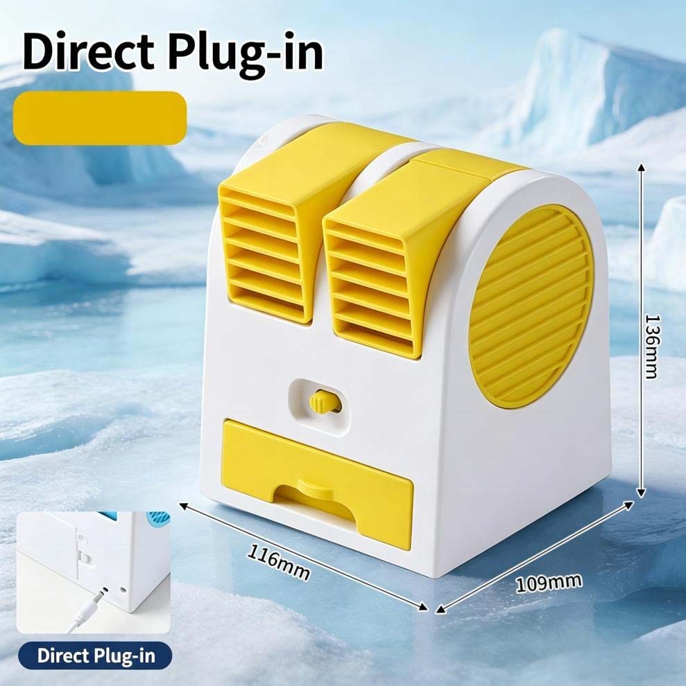 Portable USB Mini Air Cooler Fan with Water Cooling Function (Multi-Colour)