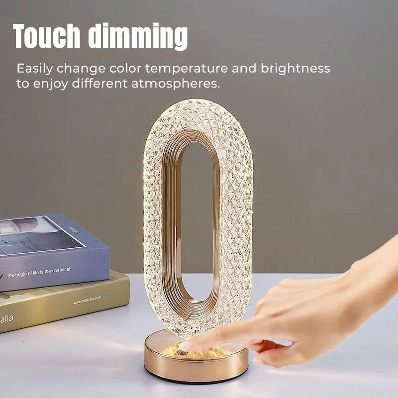 Modern Iron Crystal Table Lamp