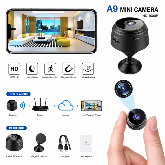 A9 Mini WiFi Security Camera HD 1080P