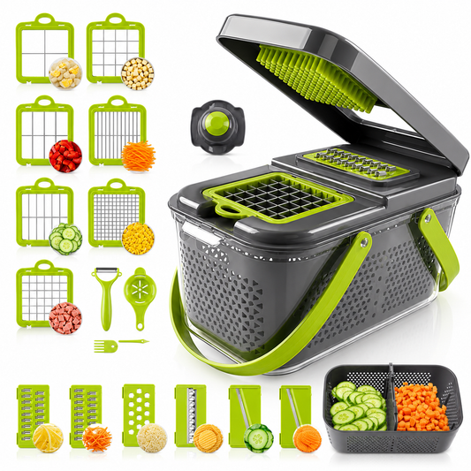 22-in-1 Multifunctional Vegetable Cutter and Chopper Set