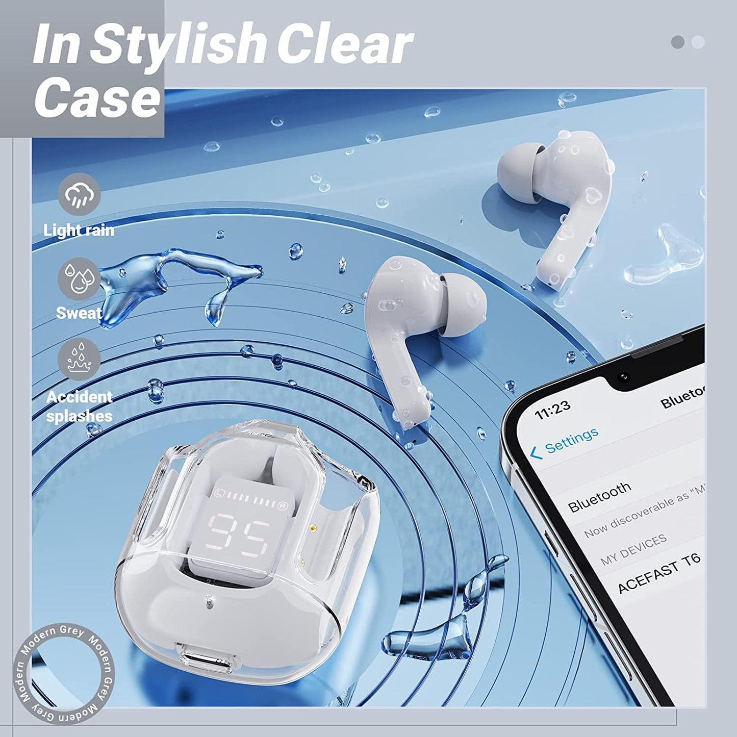 Transparent Wireless Bluetooth 5.3 Earbud