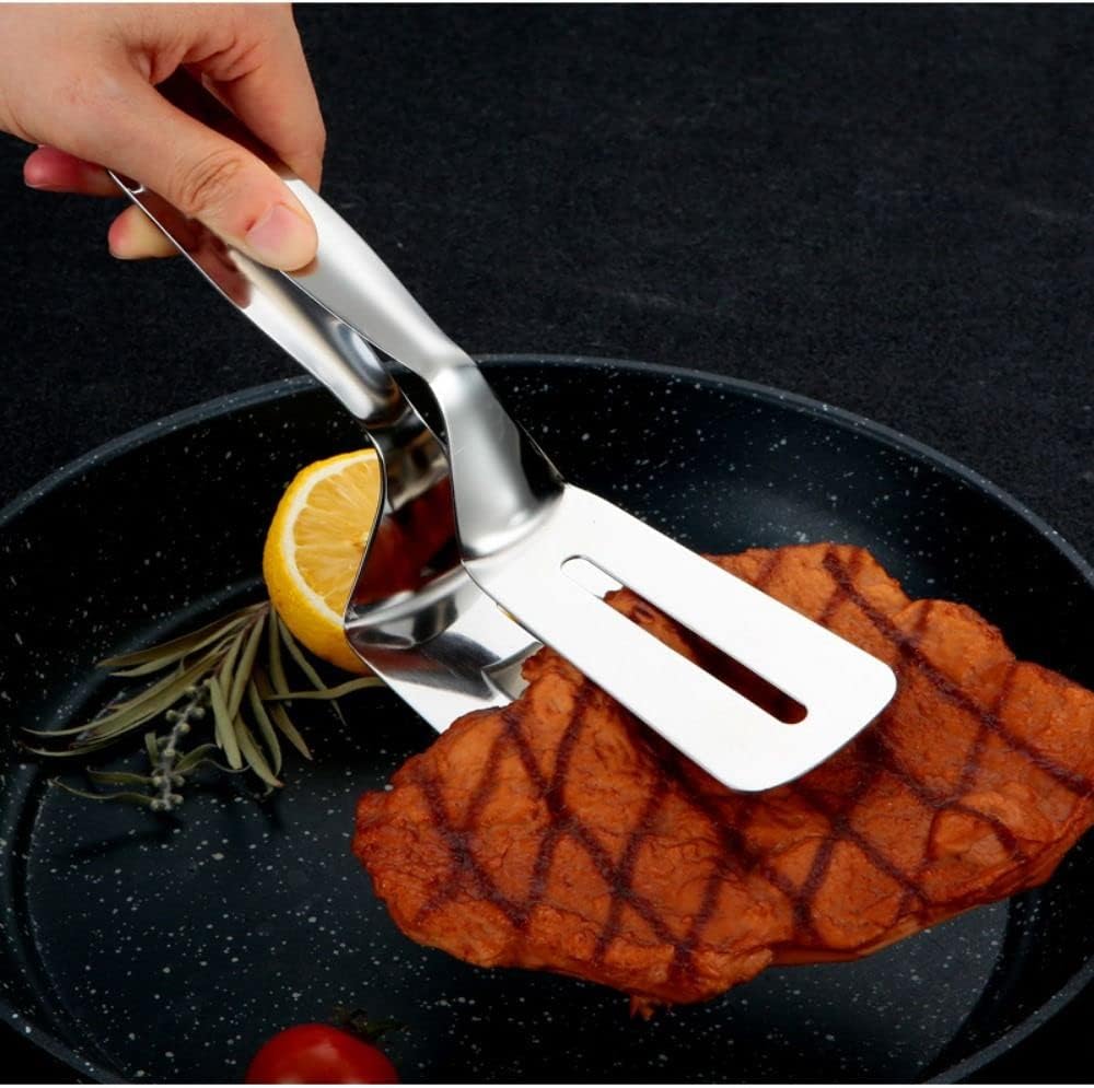 3-in-1 Stainless Steel Cooking Tongs Spatula