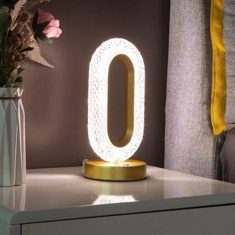 Modern Iron Crystal Table Lamp