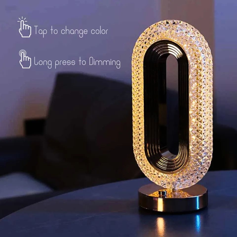 Modern Iron Crystal Table Lamp