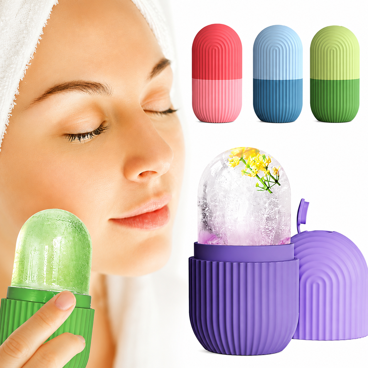 Reusable Silicone Ice Roller for Face and Eyes