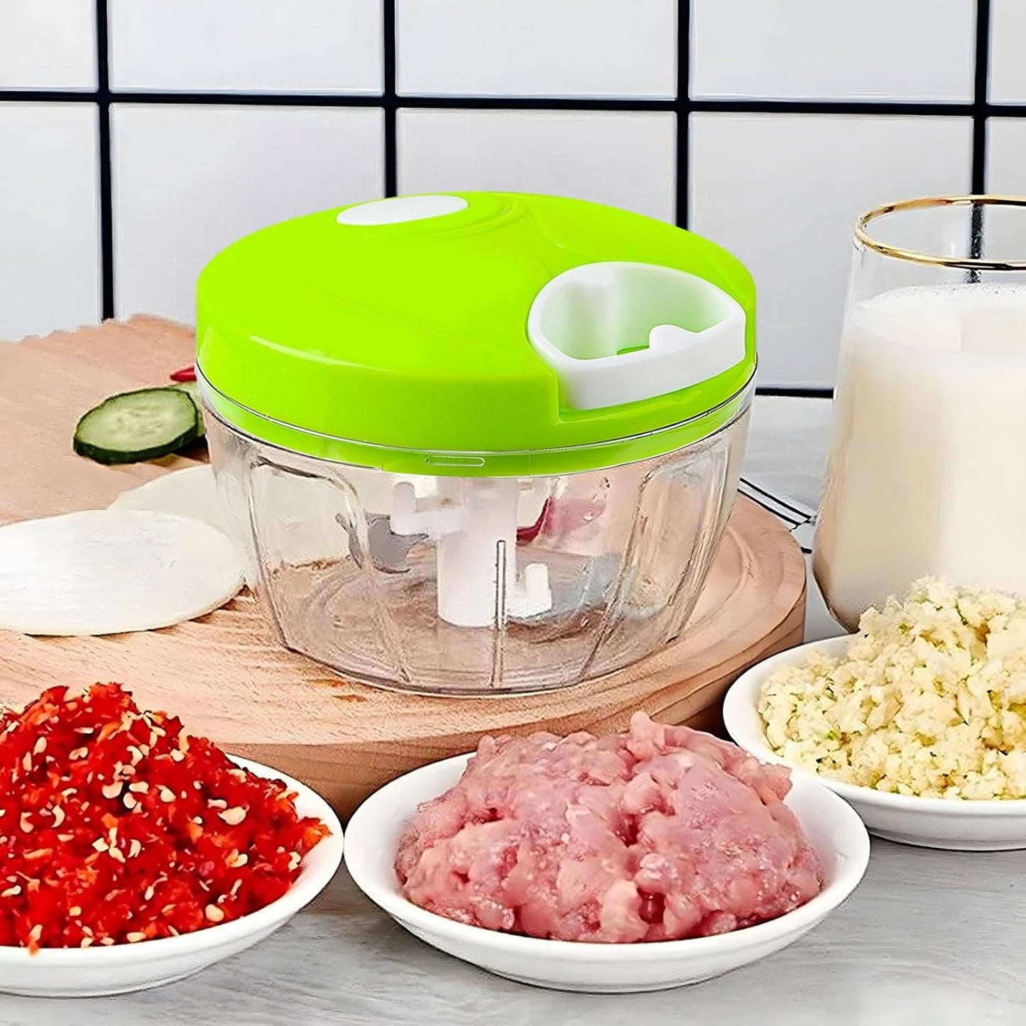 Manual Hand Pull Vegetable Chopper and Food Processor