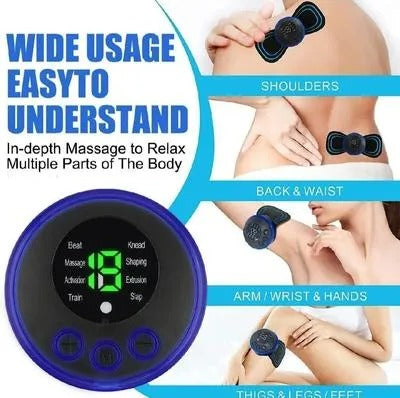 Rechargeable EMS Massage Patch with 8 Modes and 19 Intensity Levels