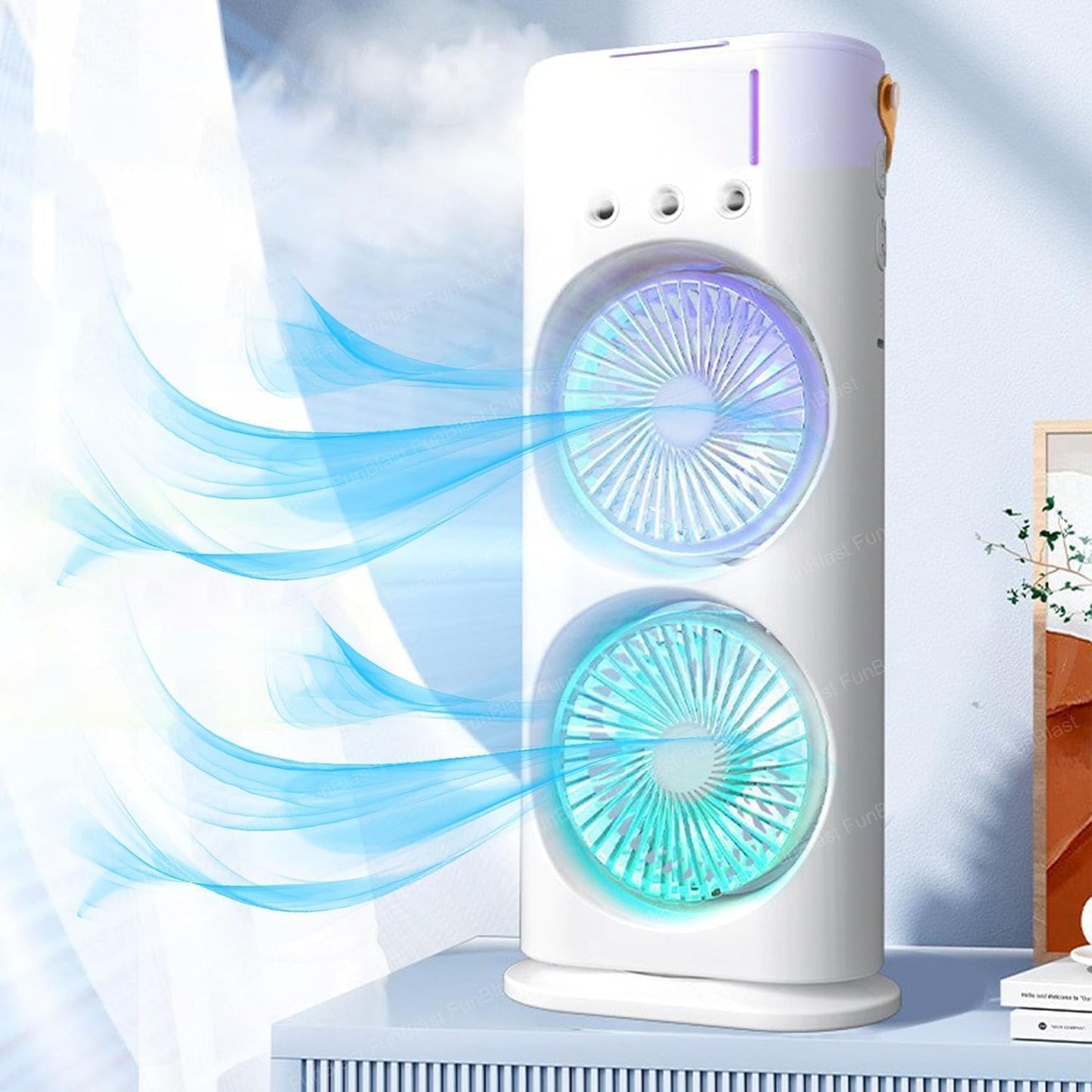 Portable Air Cooler Mini Fan with 3 Mist Spray Modes