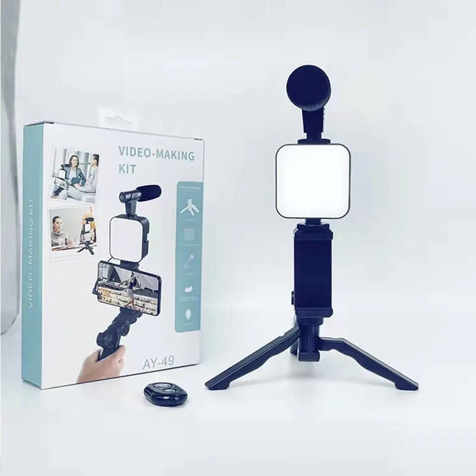 Professional Vlogging Kit with Tripod, Microphone