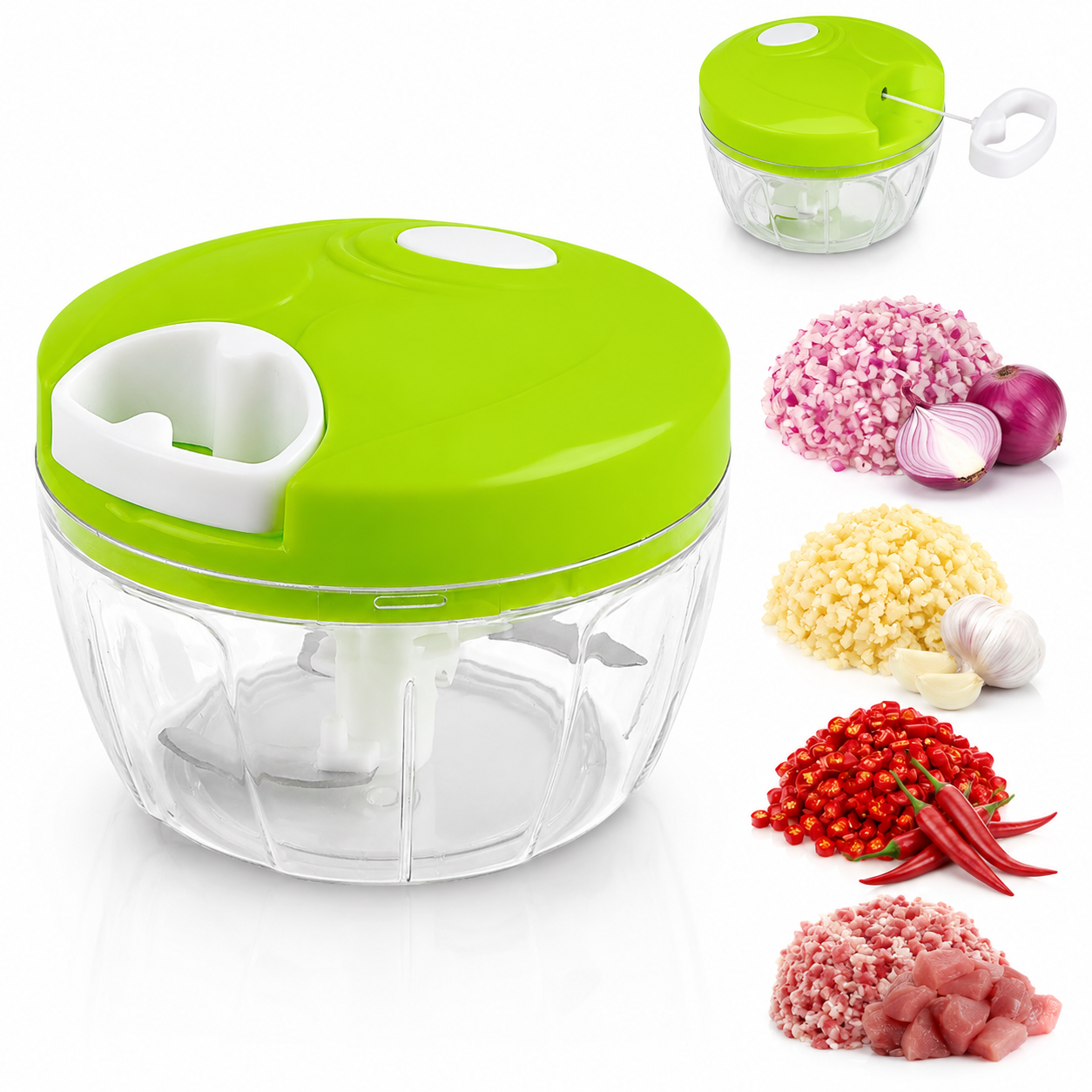 Manual Hand Pull Vegetable Chopper and Food Processor