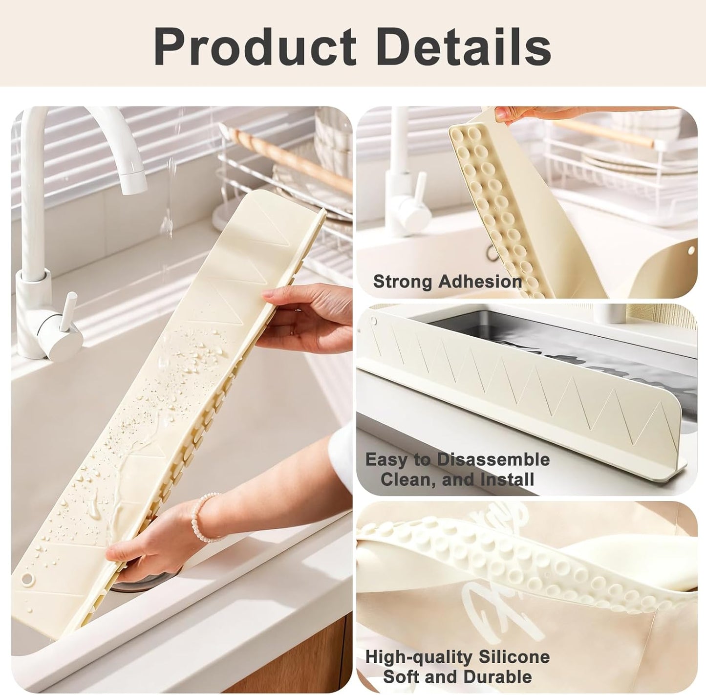 Silicone Sink Splash Guard Set