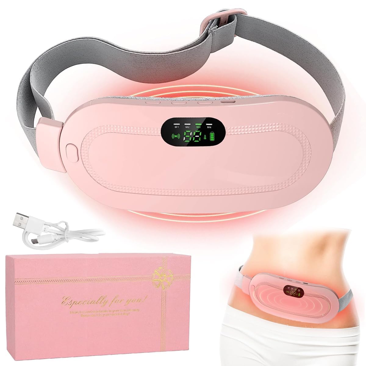 Portable Cordless Heating Pad Waist Belt