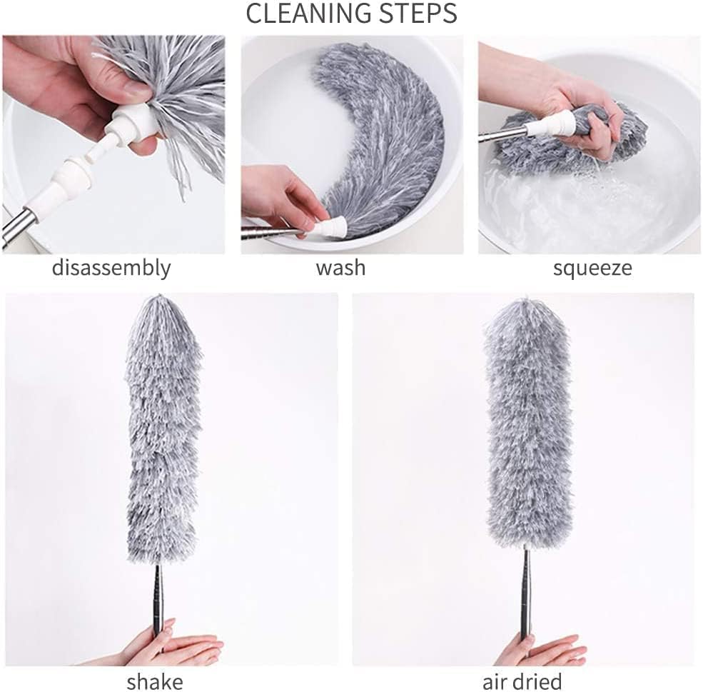 Flexible Fan Cleaning Duster with Long Extendable Rod