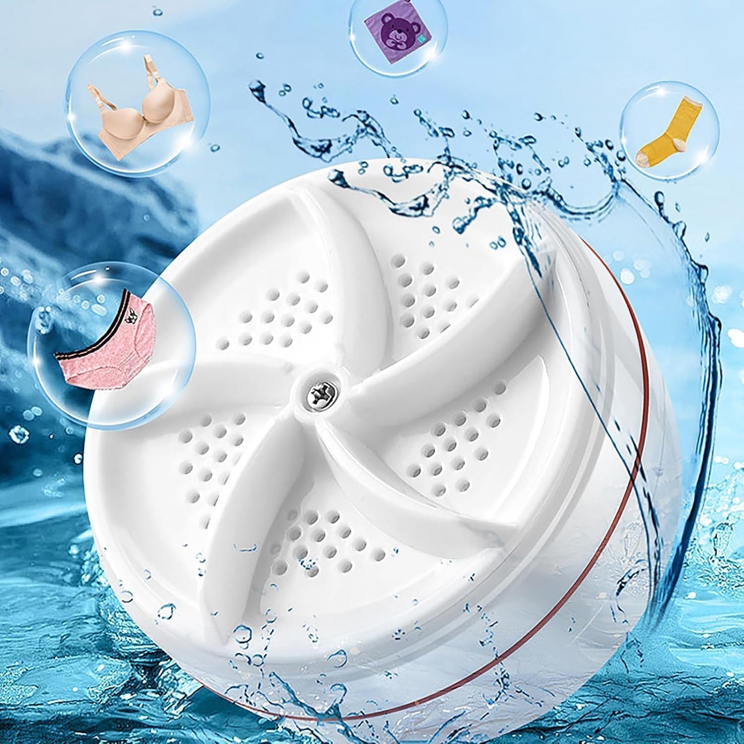 Portable Mini Turbo Washing Machine with USB Power