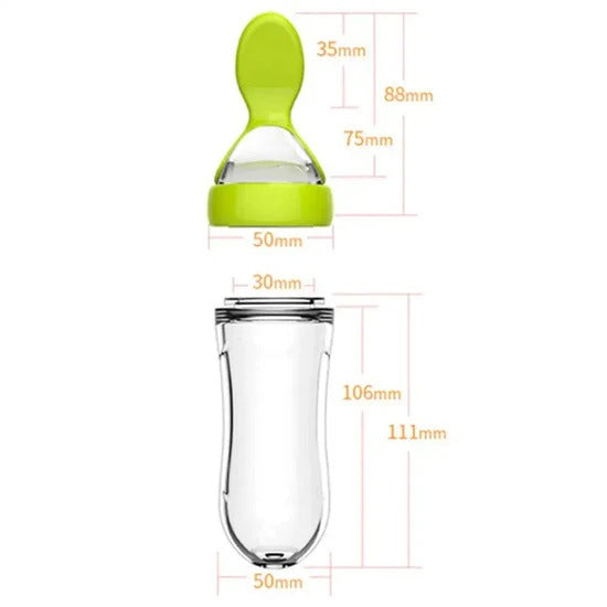 Silicone Baby Spoon Feeder Bottle