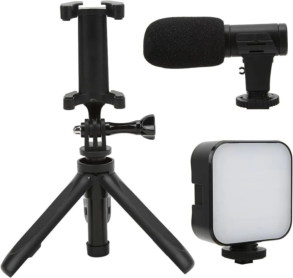 Professional Vlogging Kit with Tripod, Microphone