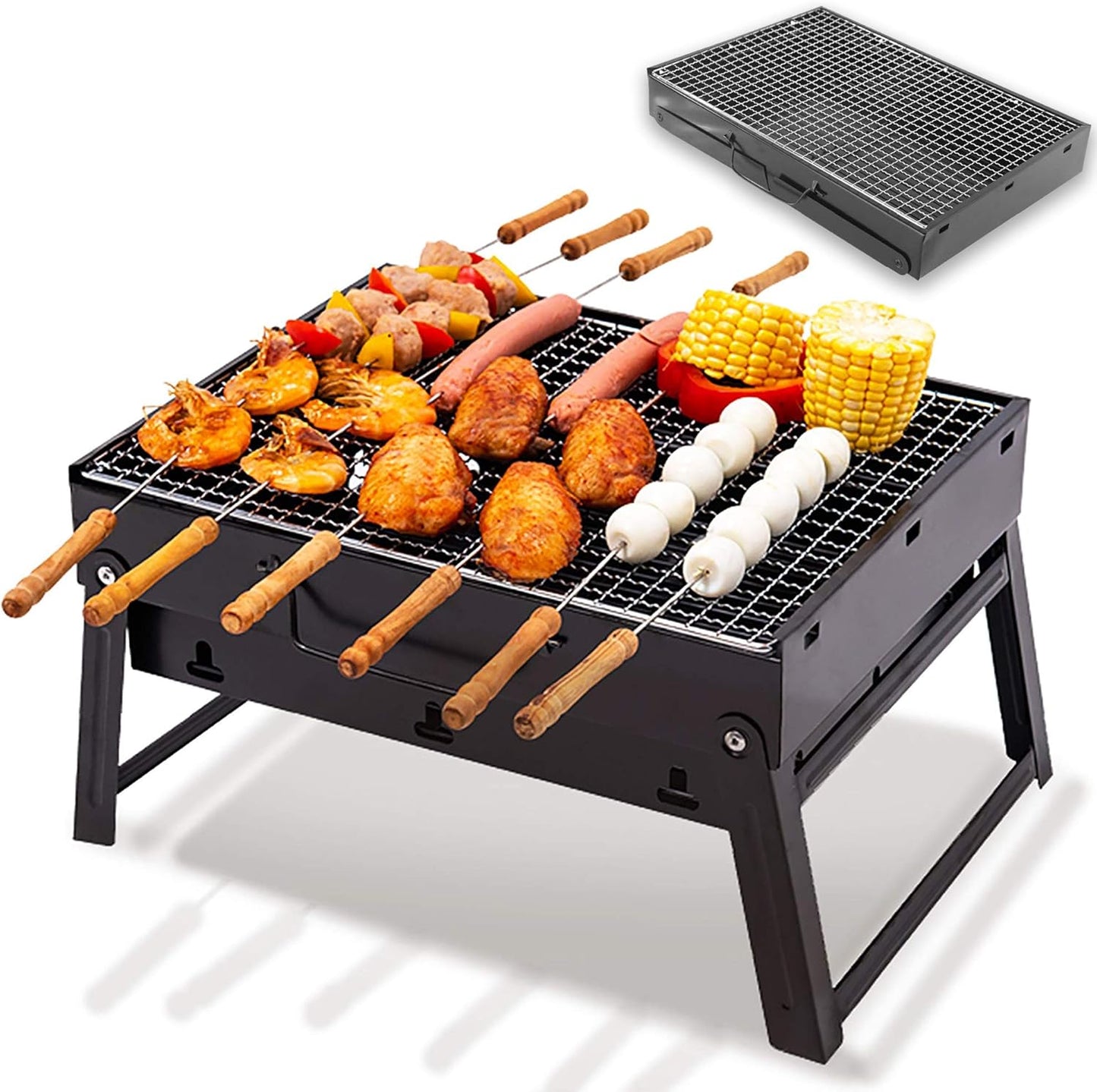 Portable Stainless Steel Charcoal BBQ Grill