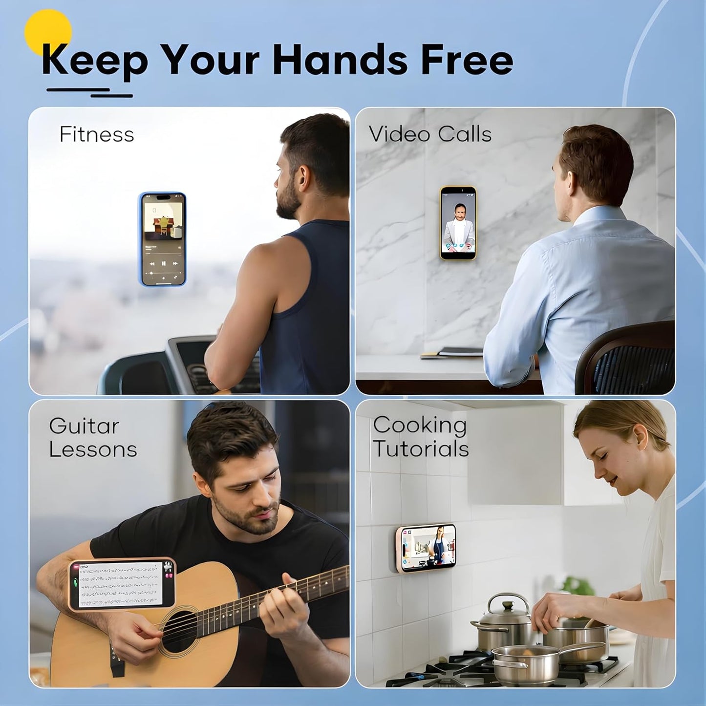 Suction Phone Case Mount with Sticky Grip