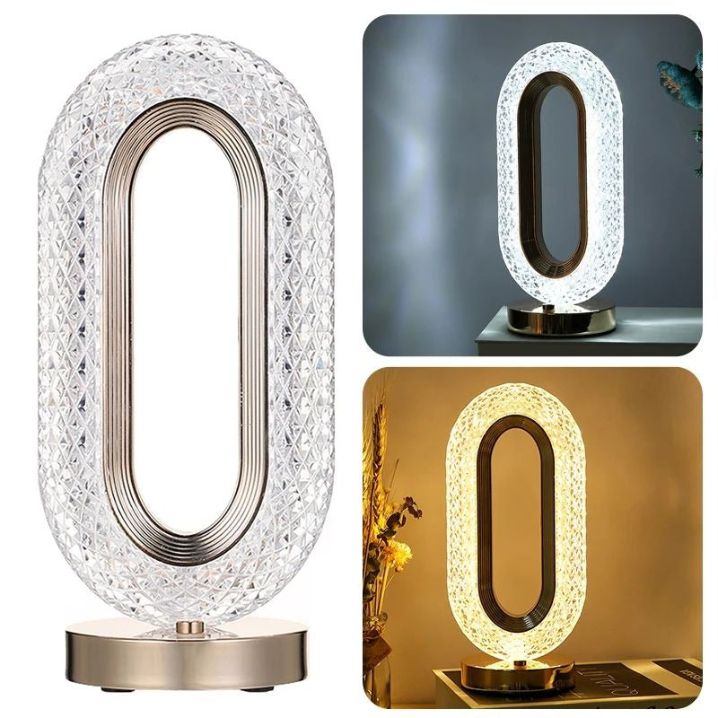 Modern Iron Crystal Table Lamp