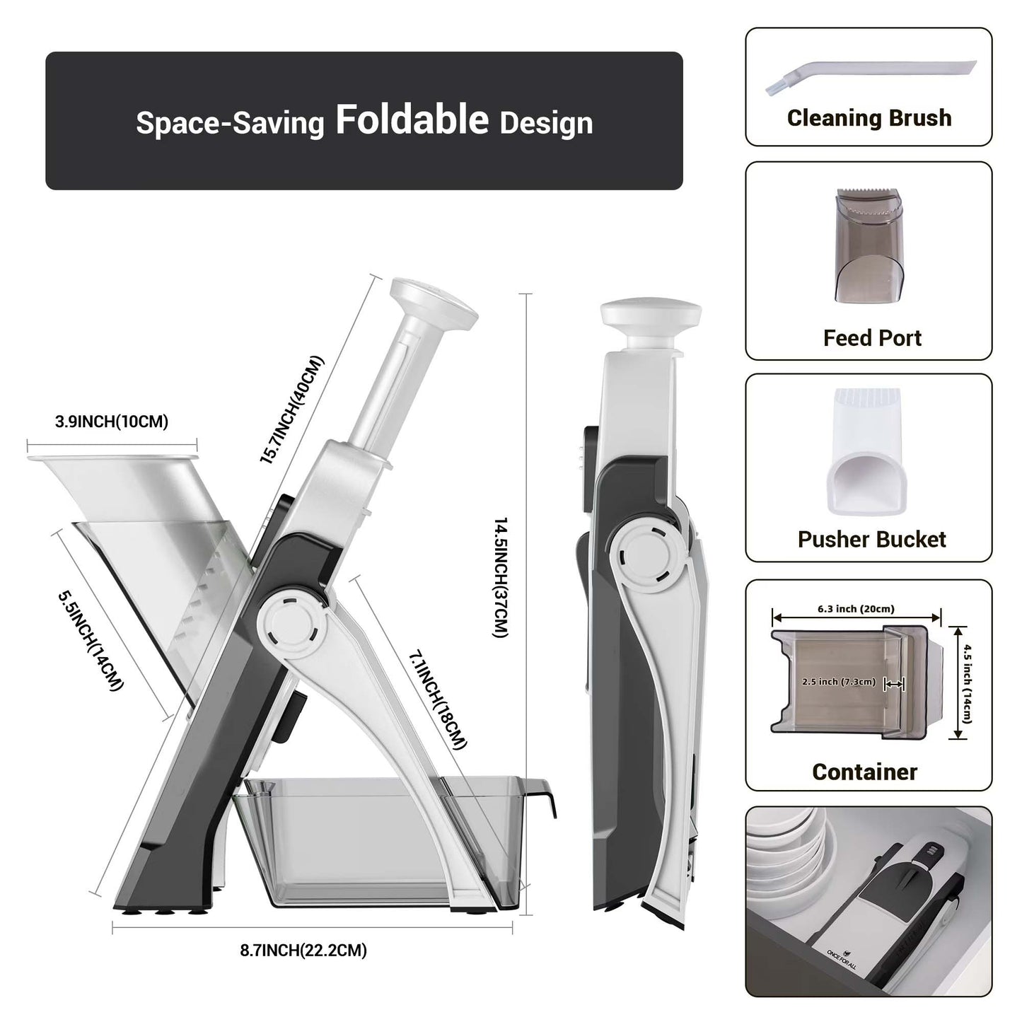 Multi-Blade Vegetable Slicer and Food Chopper