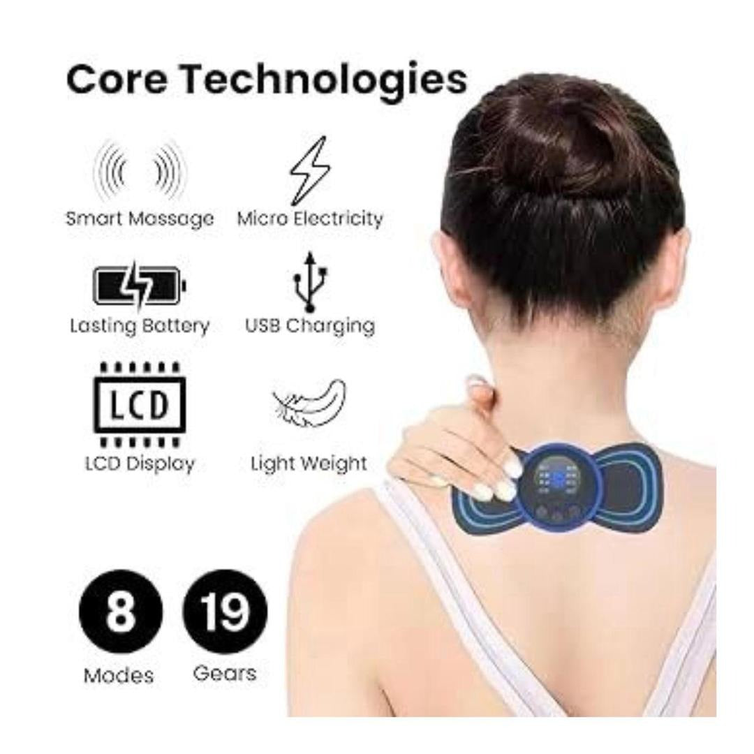 Rechargeable EMS Massage Patch with 8 Modes and 19 Intensity Levels