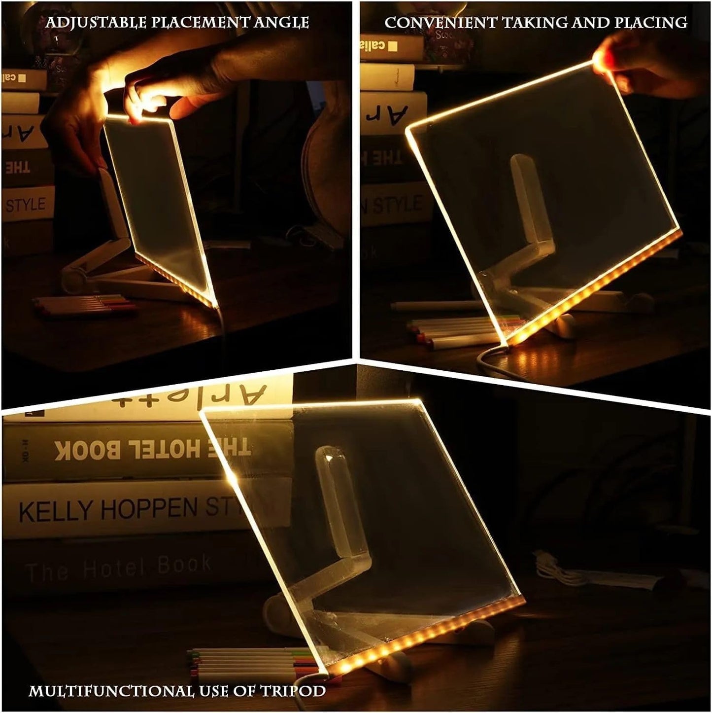 LED Acrylic Note Board with Color Lighting