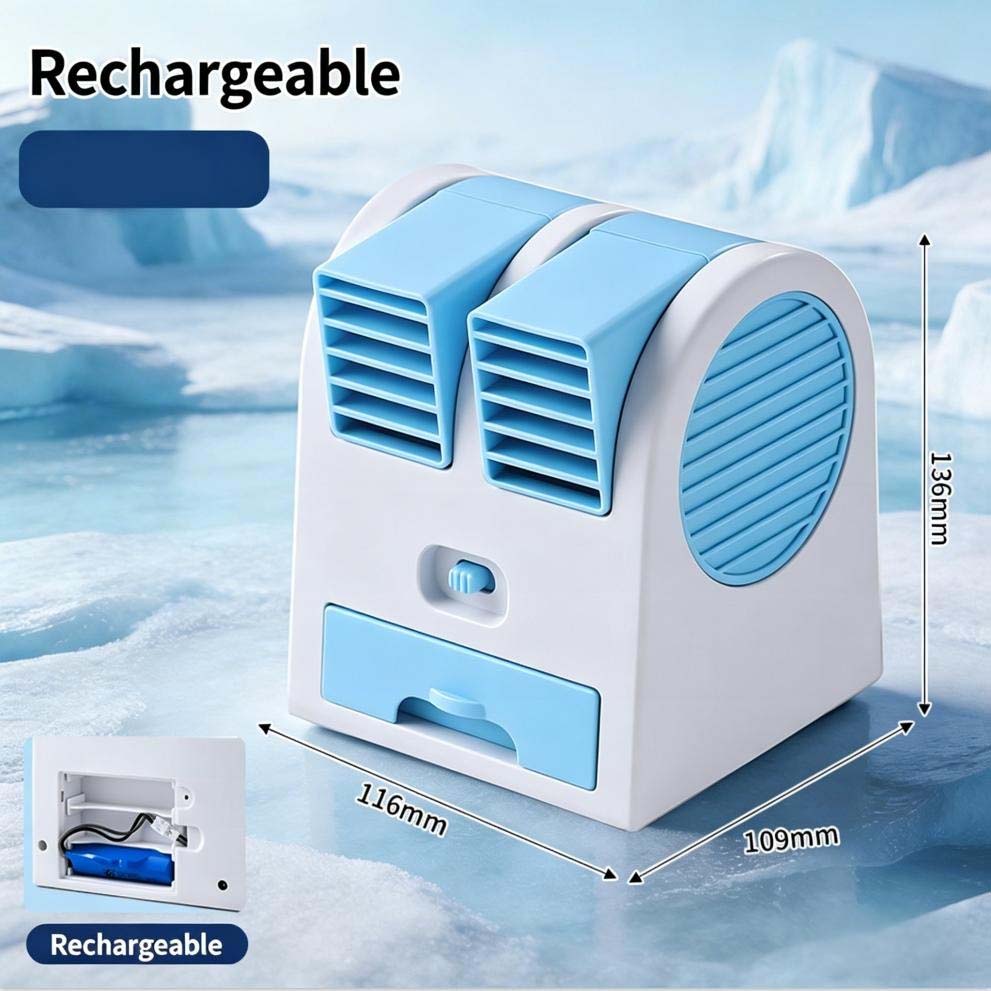 Portable USB Mini Air Cooler Fan with Water Cooling Function (Multi-Colour)