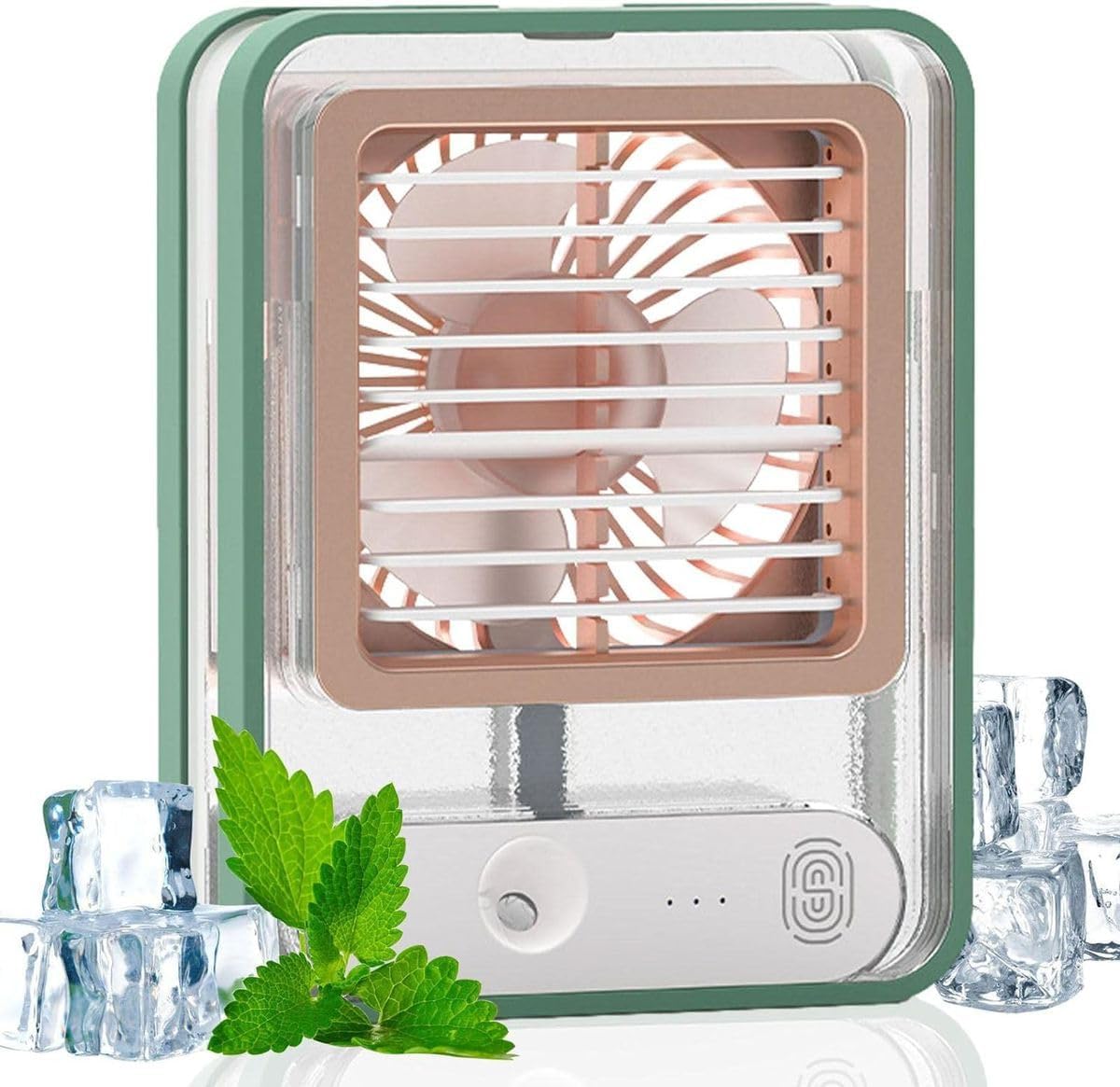 Portable Misting Desk Fan with LED Night Light