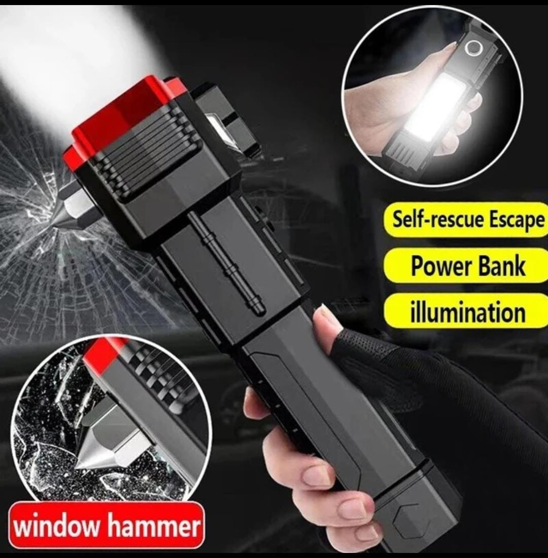 Multifunction Rechargeable LED Flashlight with Power Bank