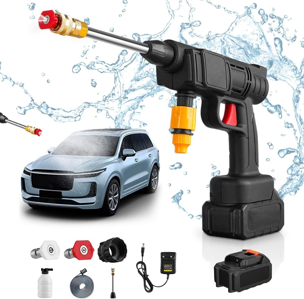 Portable Cordless High Pressure Water Spray Gun with Battery