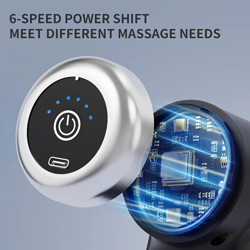 Rechargeable Massage Gun with 6-Speed Settings