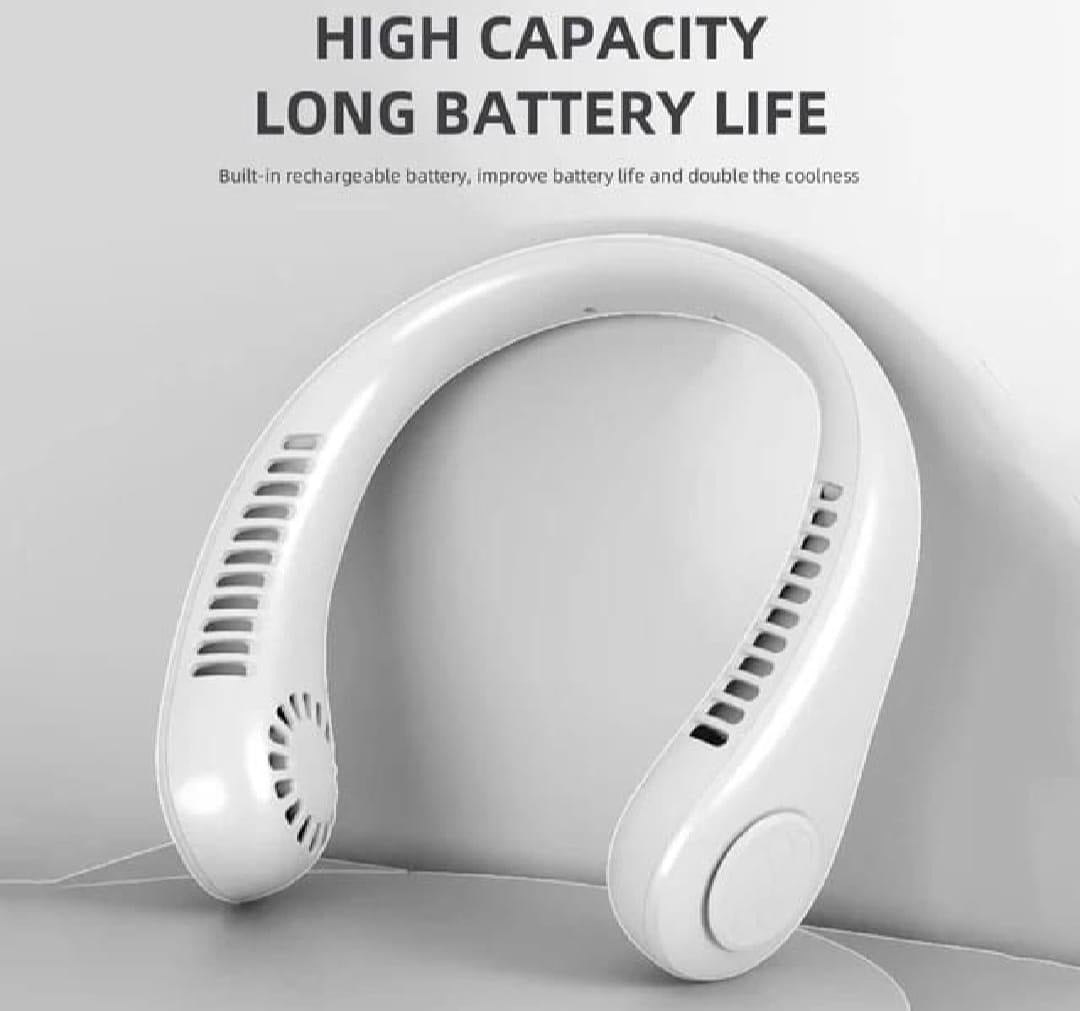 Portable Bladeless Neck Fan, Hands-Free Rechargeable Wearable Personal Fan