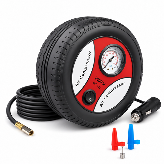 Portable 260 PSI DC 12V Electric Air Compressor Tire Inflator for Car