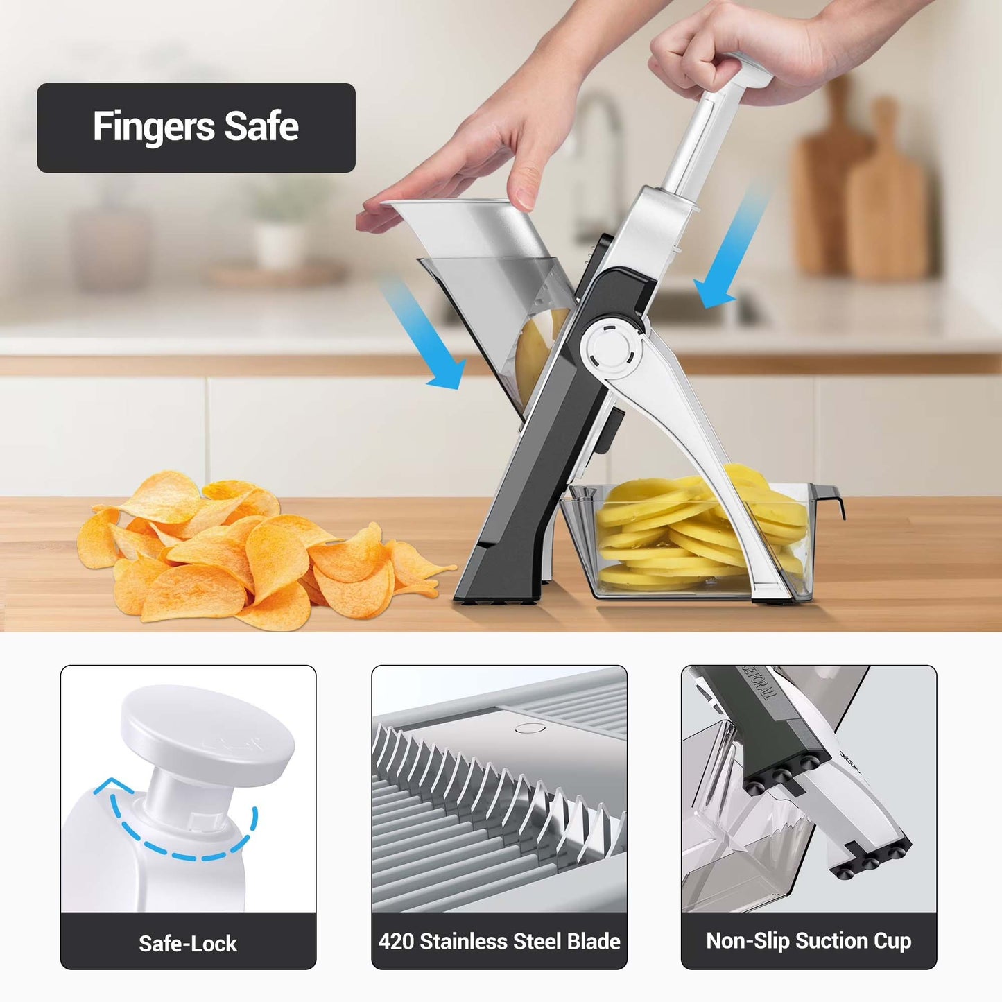 Multi-Blade Vegetable Slicer and Food Chopper