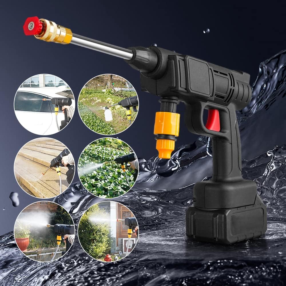 Portable Cordless High Pressure Water Spray Gun with Battery