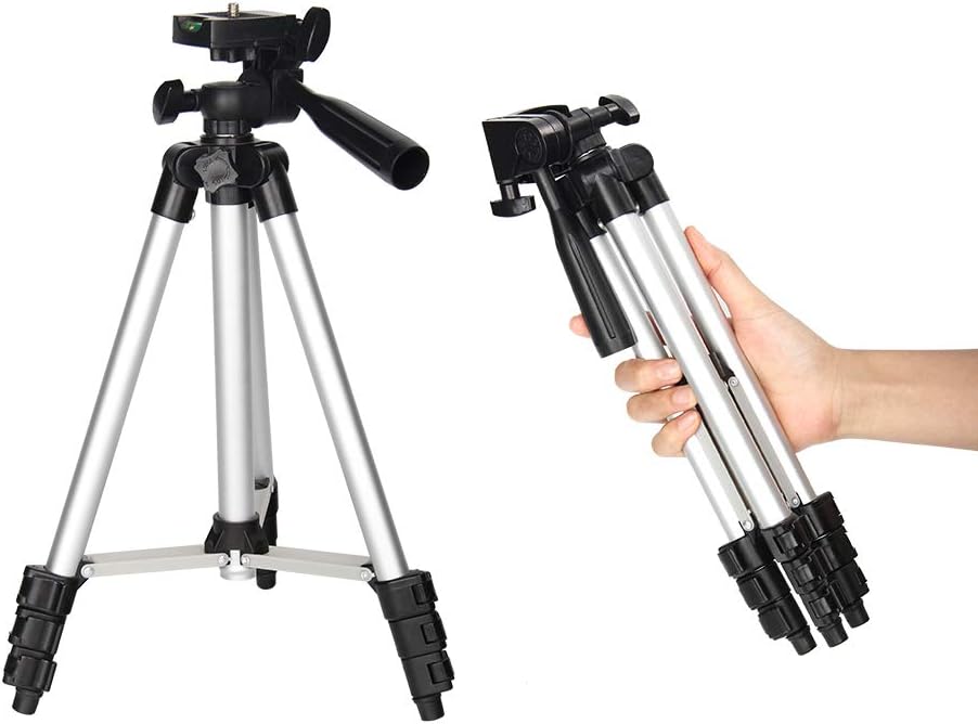 Lightweight Adjustable Tripod Stand with Universal Phone Holder