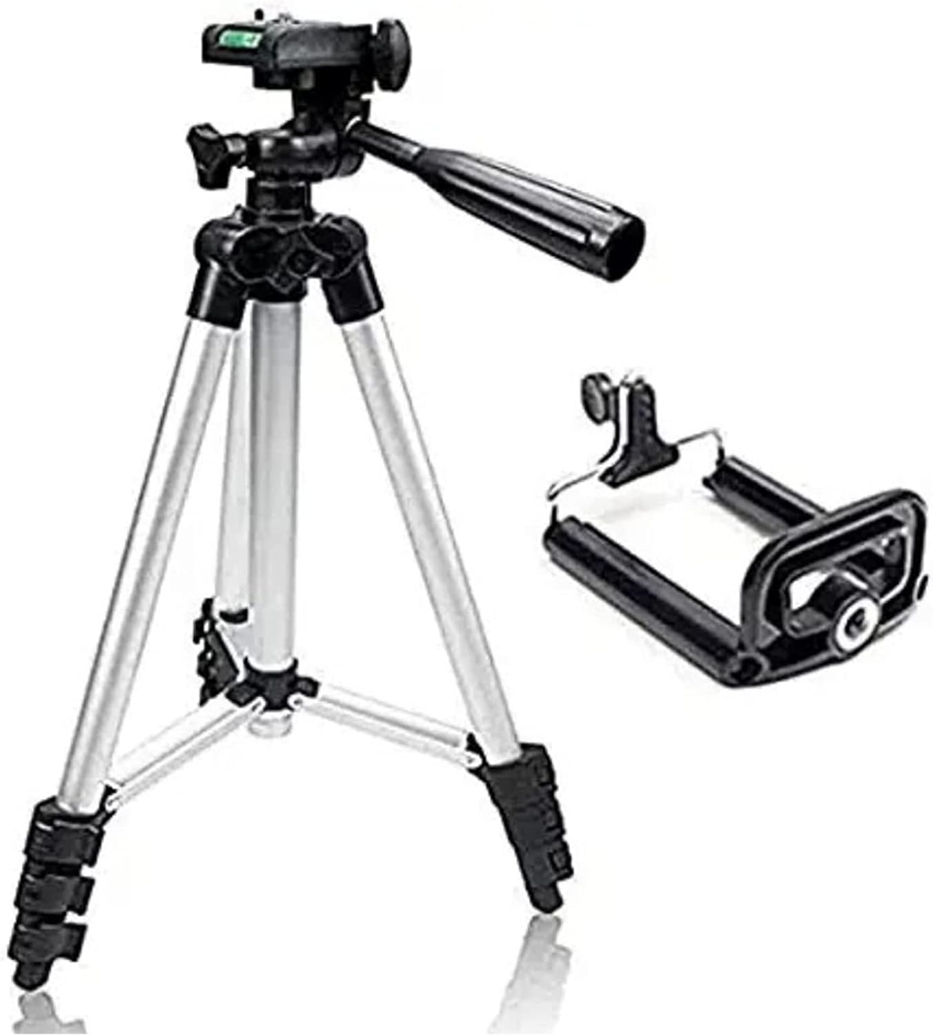Lightweight Adjustable Tripod Stand with Universal Phone Holder