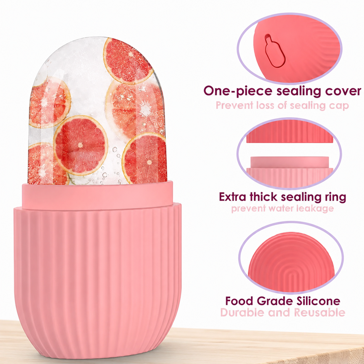 Reusable Silicone Ice Roller for Face and Eyes