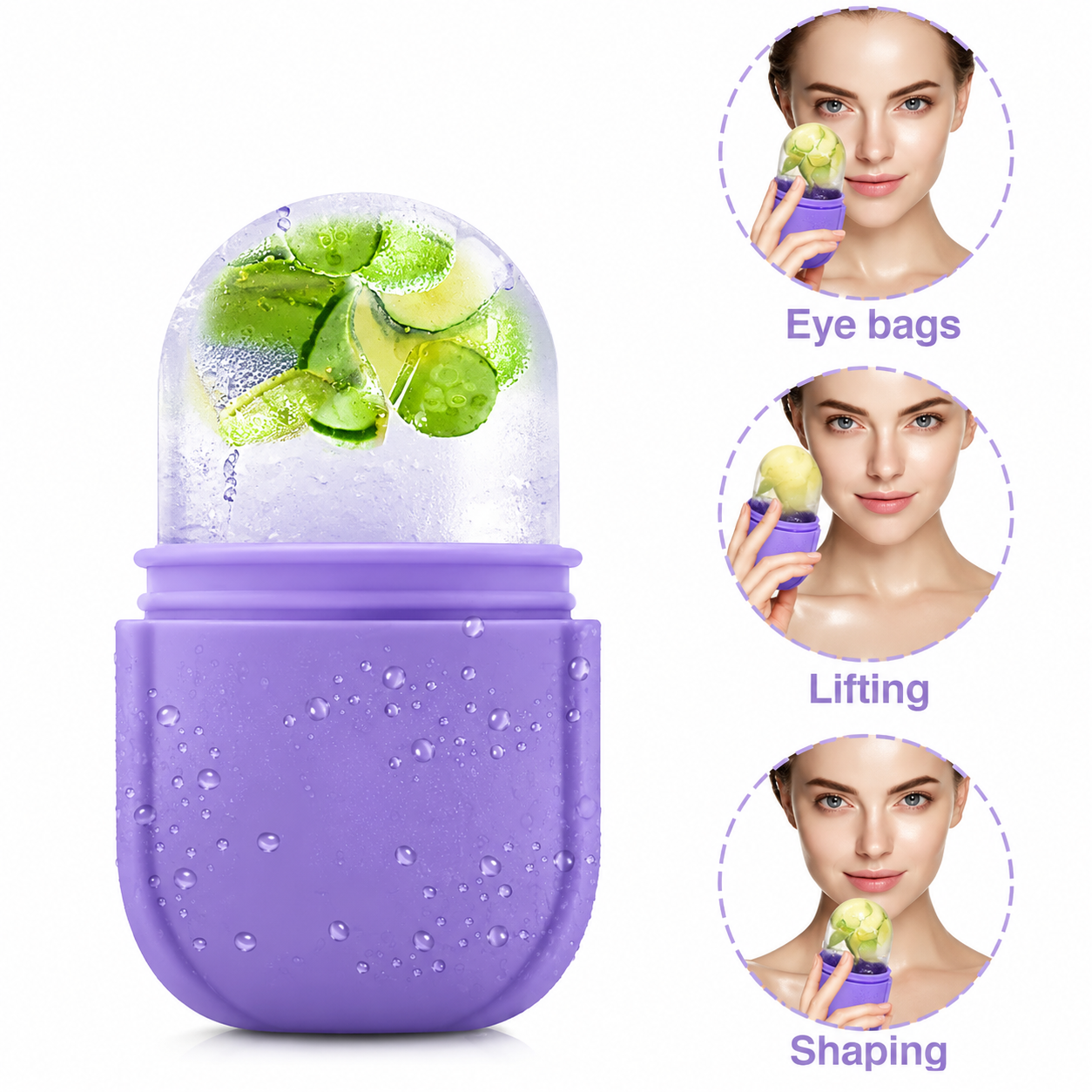 Reusable Silicone Ice Roller for Face and Eyes