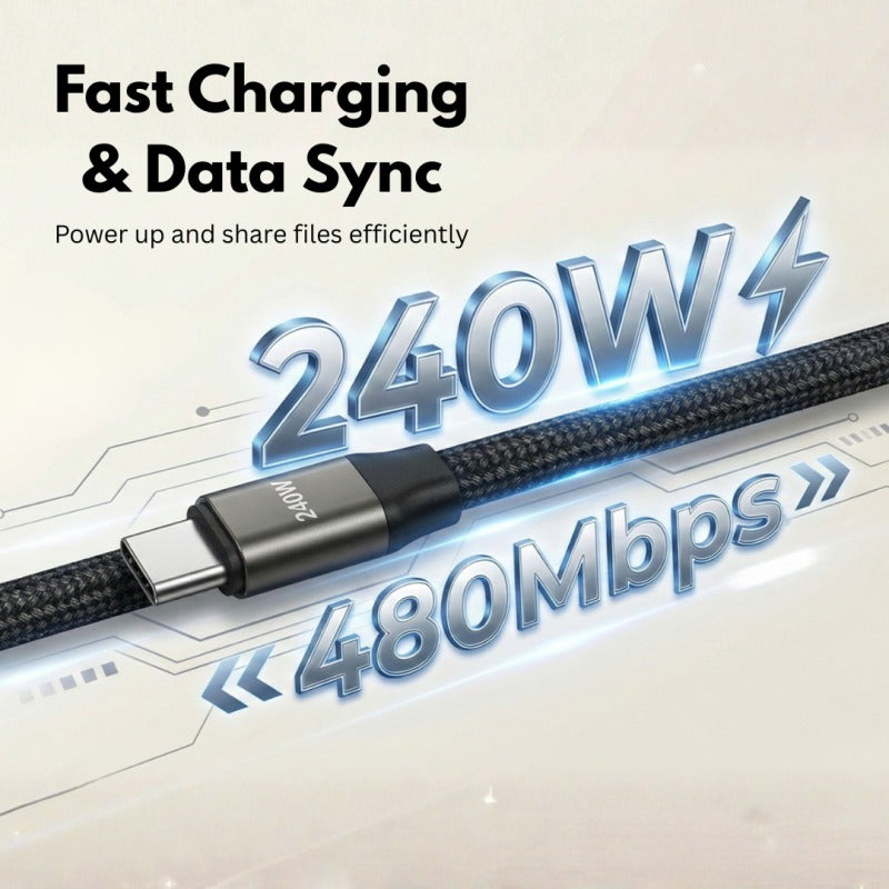 240W Type-C to Type-C Fast Charging Cable