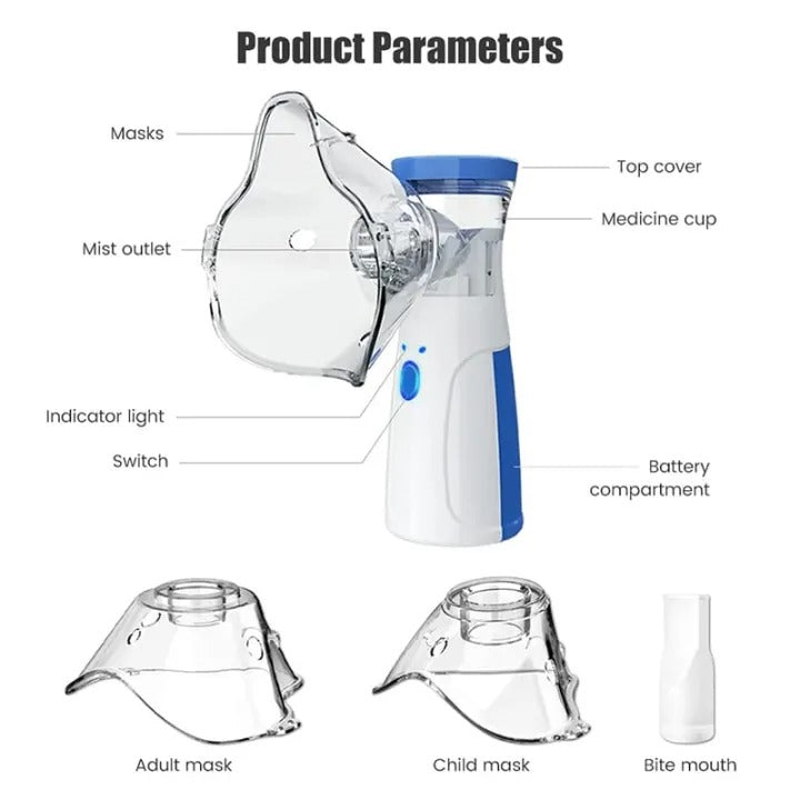 Portable Mesh Nebulizer Machine for Adults and Kids