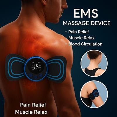 Rechargeable EMS Massage Patch with 8 Modes and 19 Intensity Levels