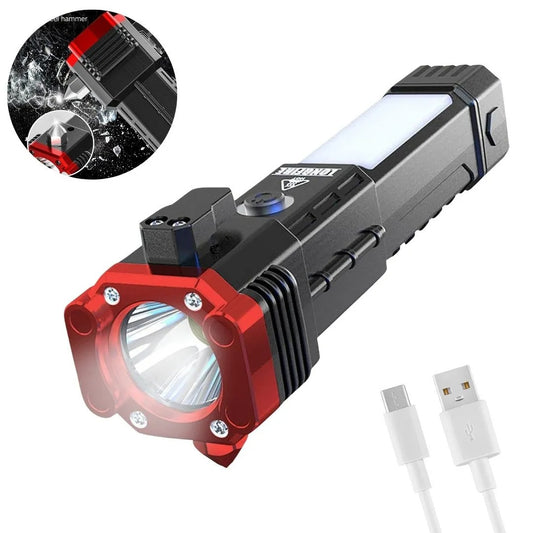 Multifunction Rechargeable LED Flashlight with Power Bank