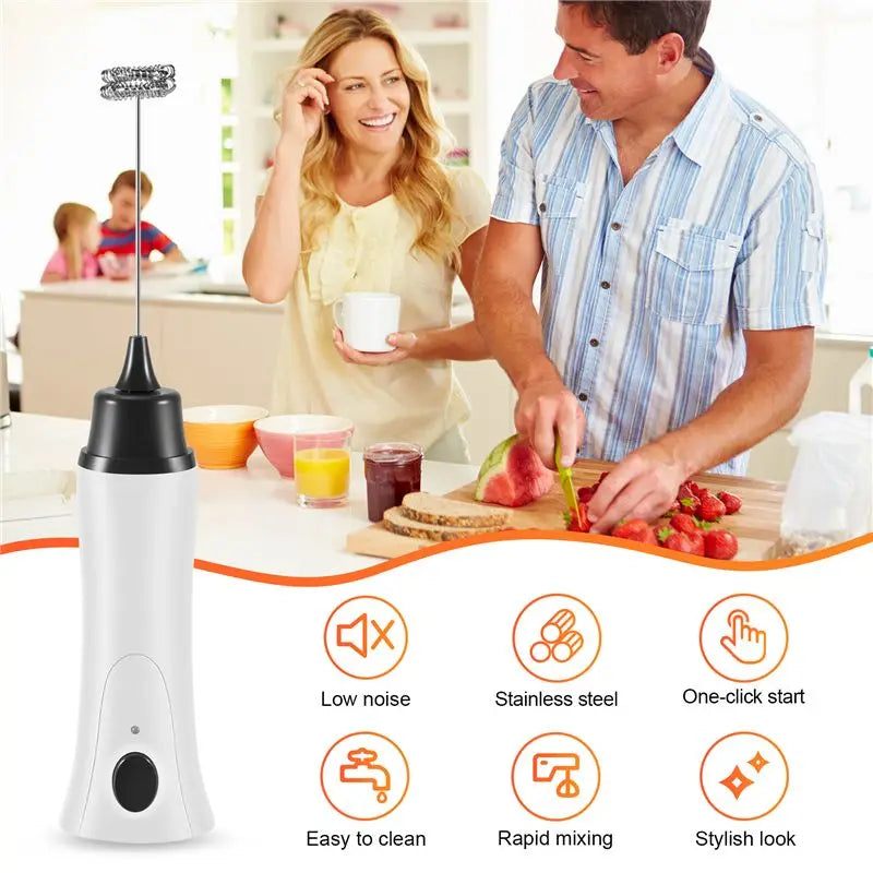 Handheld Electric Milk Frother and Coffee Mixer