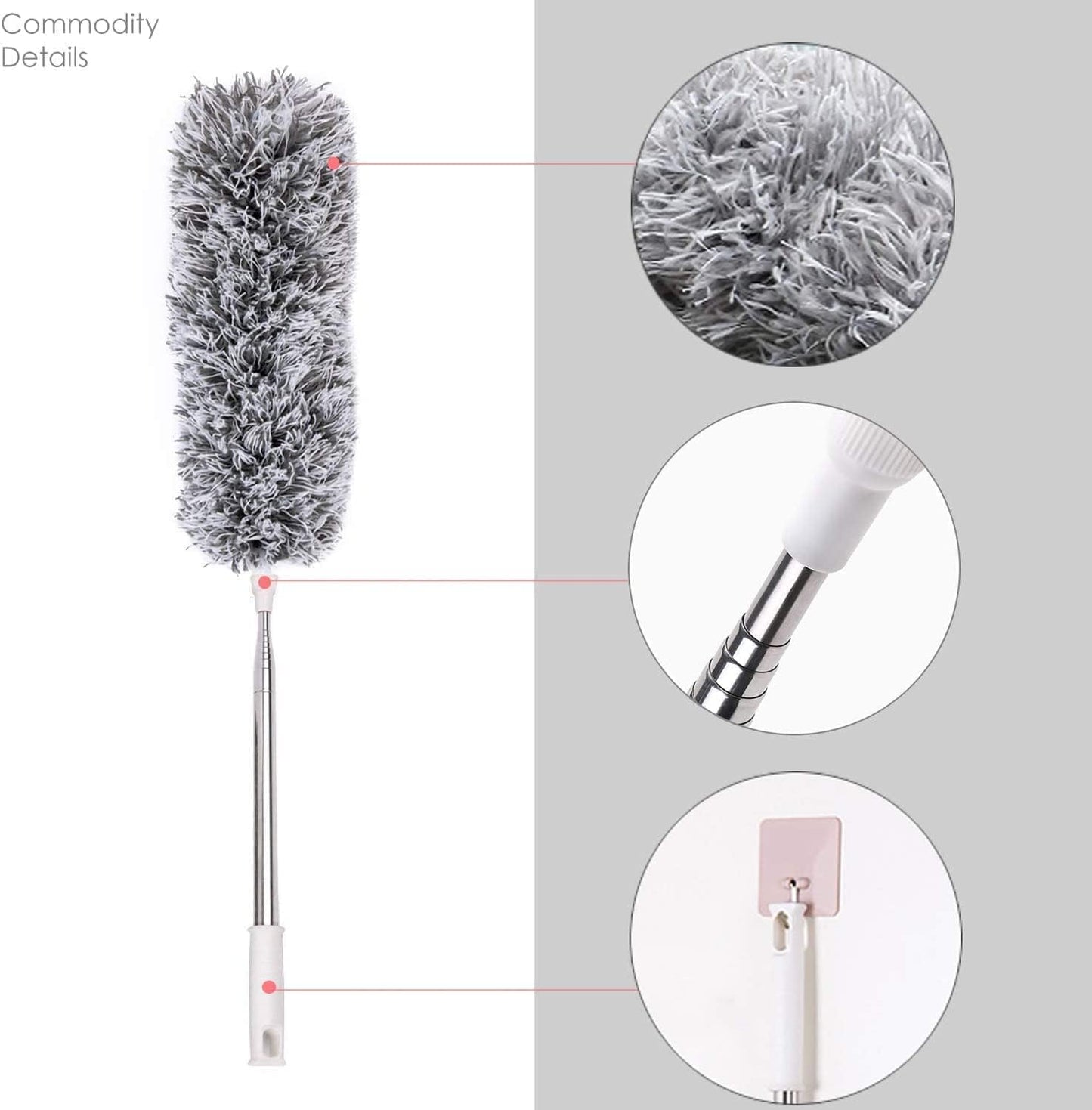 Flexible Fan Cleaning Duster with Long Extendable Rod