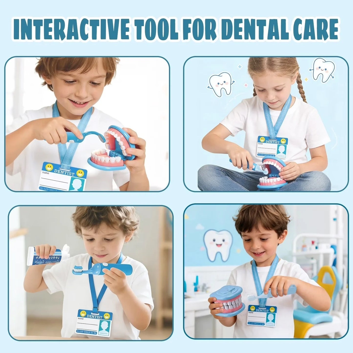 Kids Dentist Doctor Pretend Play Set